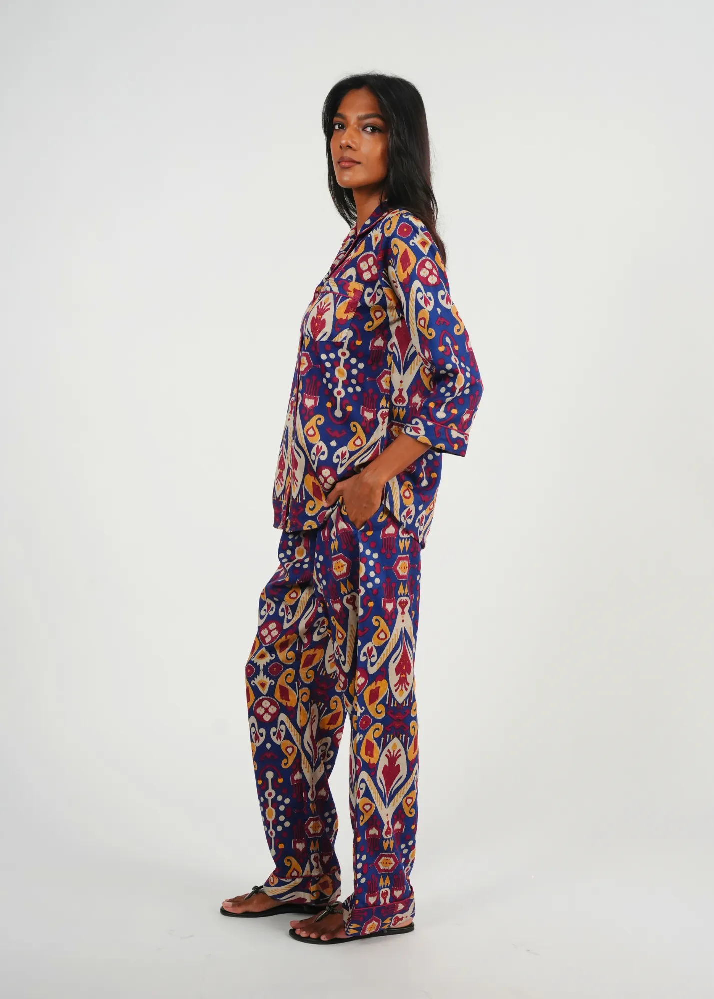 Ela 3/4 Sleeve PJ set - Majorelle Bazaar