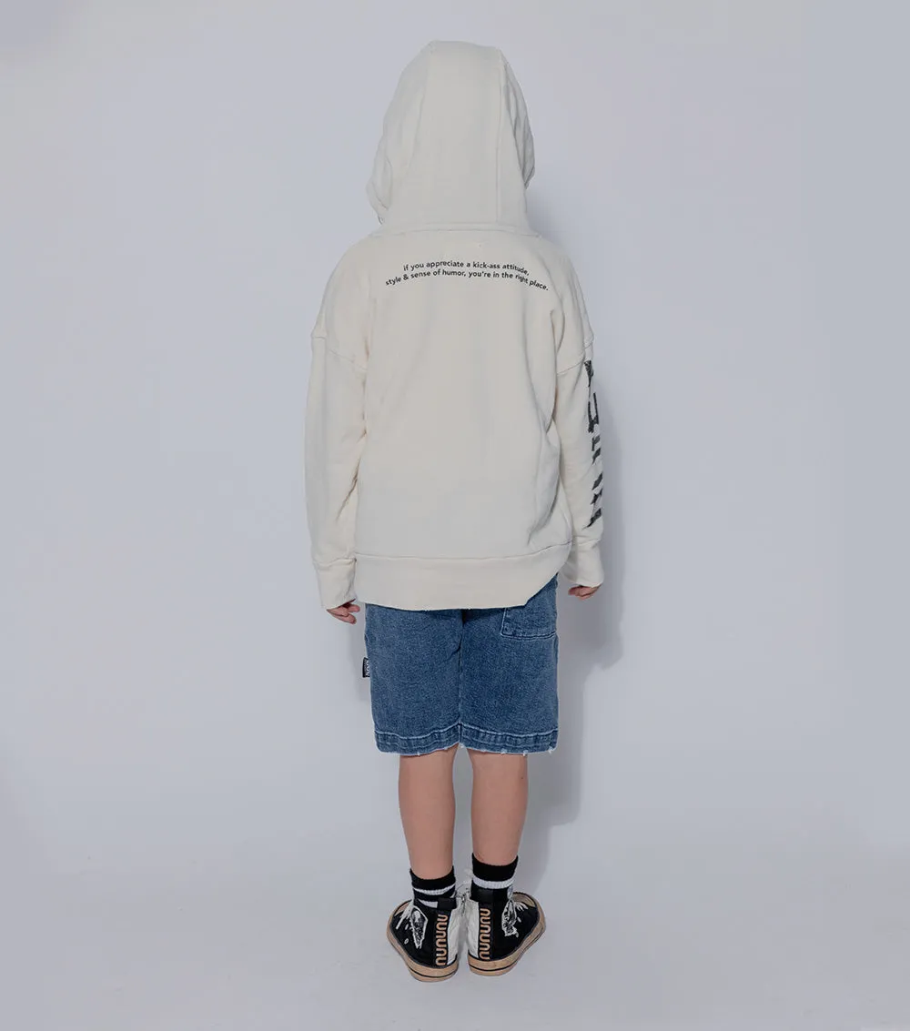 NUNUNU The Warrior Hoodie Natural