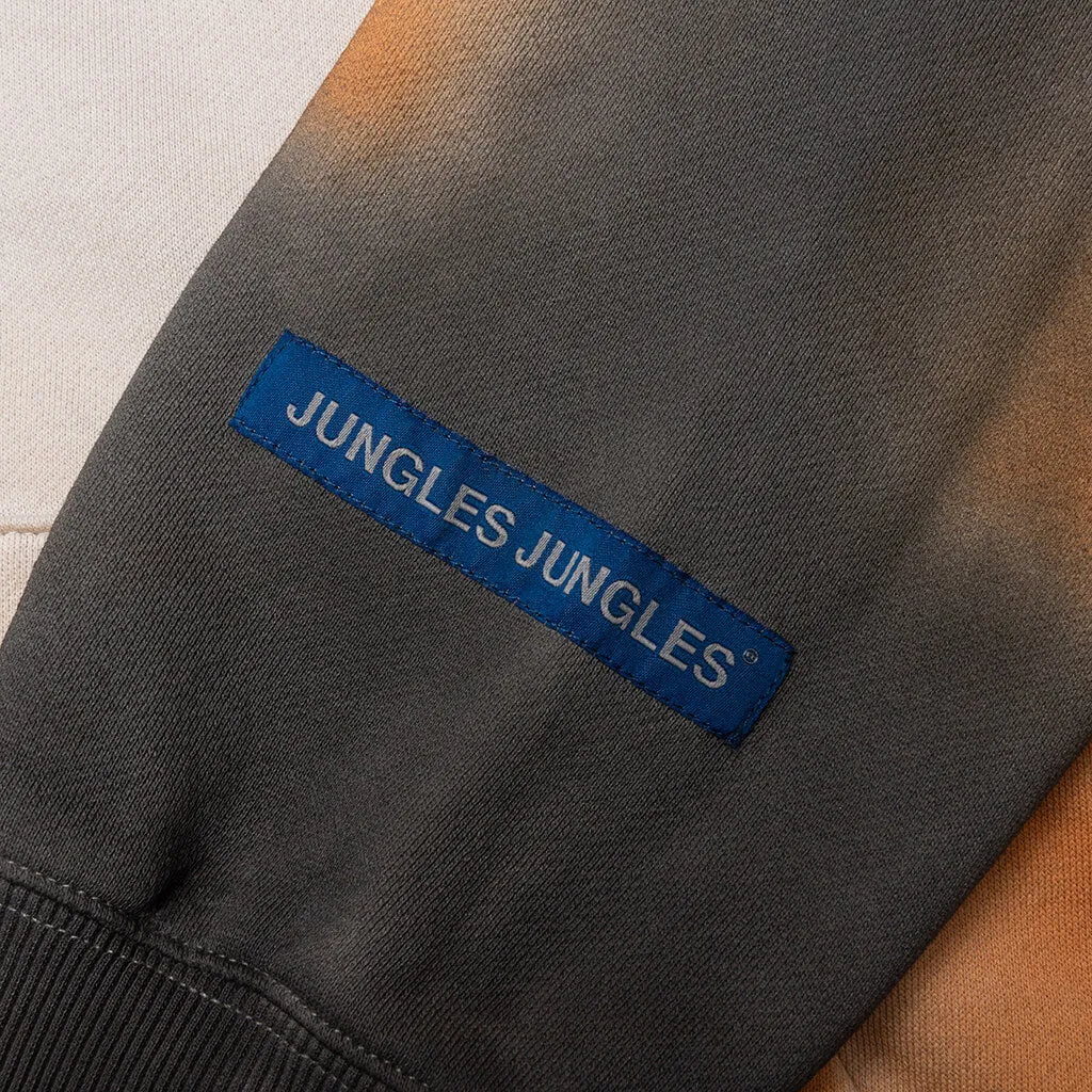 Spray Dyed Zip Thru Hoodie - Grey Dyed